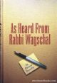 72808 As Heard From Rabbi Wagschal